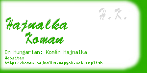 hajnalka koman business card